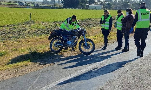 San José: hombre de 82 años caminaba por la ruta y una moto lo mató