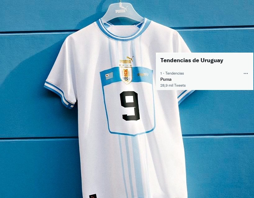 Enorme polémica por la camiseta alternativa de Uruguay para el Mundial de Qatar 2022