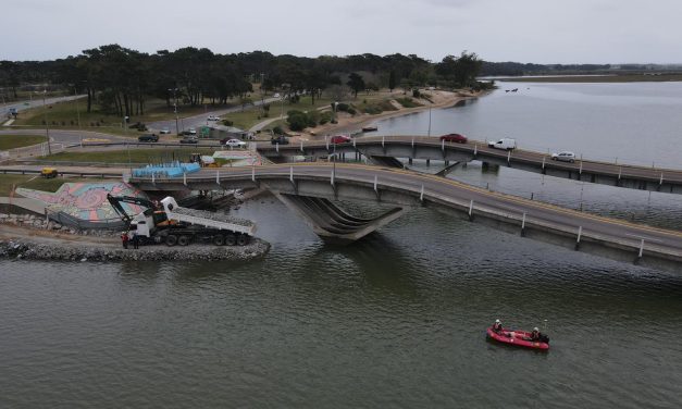 Comenzó apuntalamiento de puente La Barra para que en verano transiten vehículos livianos