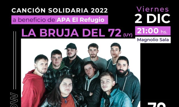 Música por los animales: se realiza Canción Solidaria 2022 a beneficio de APA El Refugio