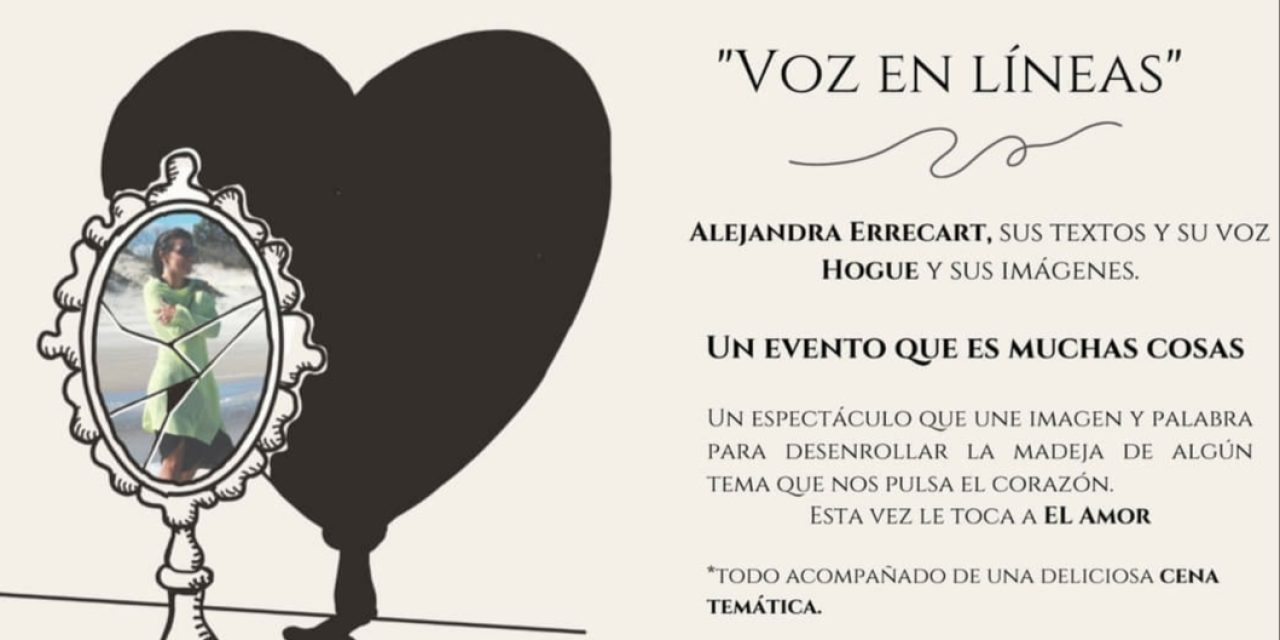 Alejandra Errecart y Hogue presentan «Voz en líneas», un espectáculo que aborda el amor desde la imagen y la palabra