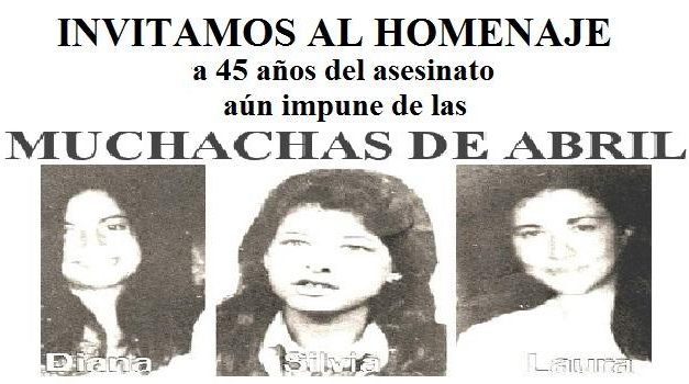 El Estado hará un acto de reconocimiento público de su responsabilidad por los asesinatos de las «Muchachas de Abril»