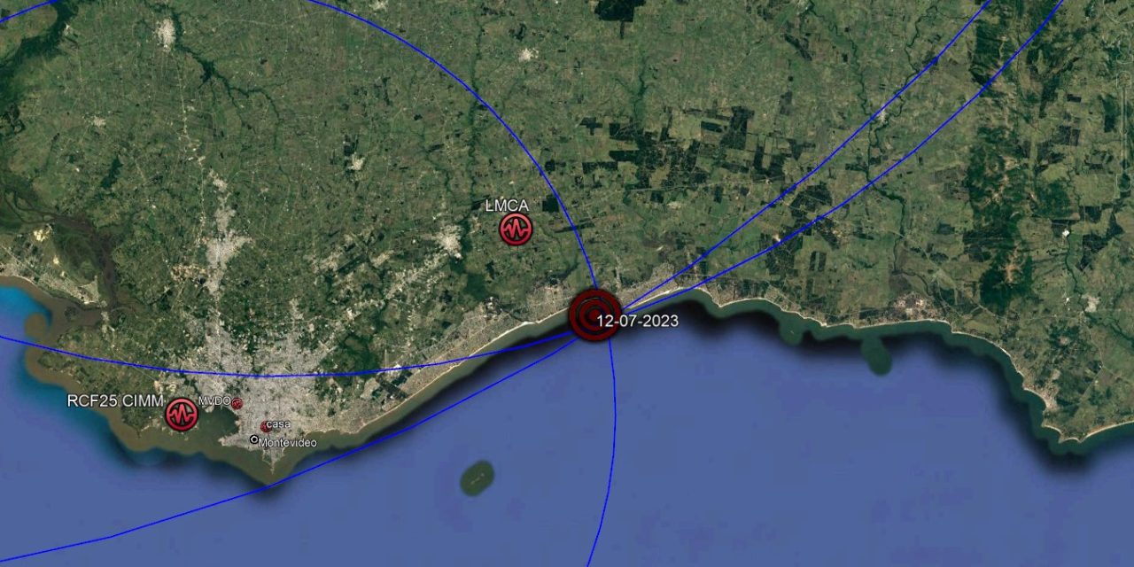 Terremoto fue de magnitud 5,2 a unos 15 kilómetros de la costa uruguaya