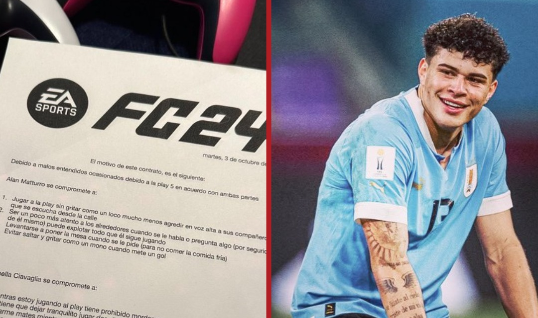Futbolista uruguayo campeón del mundo, firmó contrato con su pareja con términos para poder jugar al Playstation