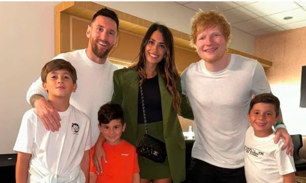 Papá orgulloso: el video de Messi con sus hijos en el concierto de Ed Sheeran