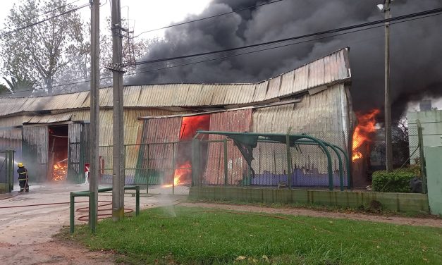 Incendio en fábrica de pinturas en el barrio Belvedere