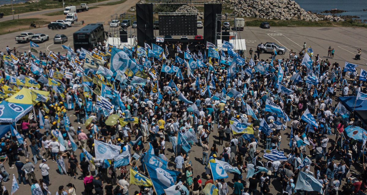 El PN realiza su acto de cierre de campaña en Las Piedras, tal como lo hiciera Lacalle Pou en 2019