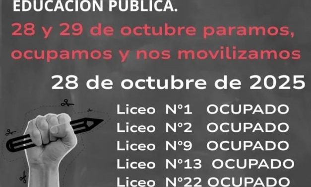 Sindicato de profesores paran por 48 horas y ocupan los liceos de Montevideo