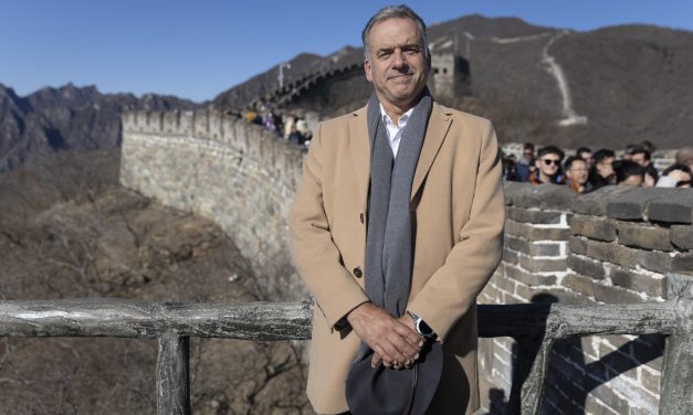 Orsi visitó la Gran Muralla China en la previa a su encuentro con Xi Jinping